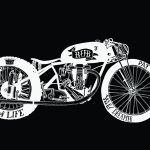 illustration textile moto